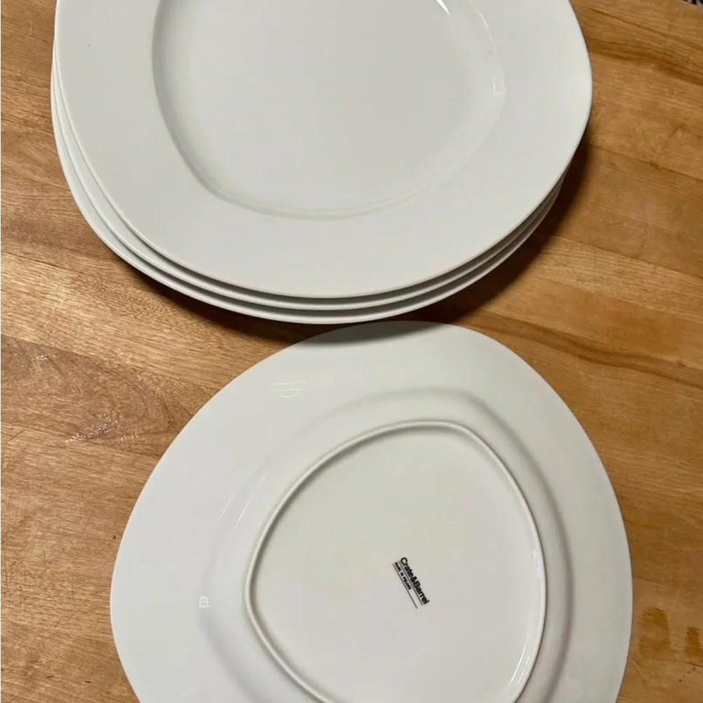 Crate&Barrel white plates